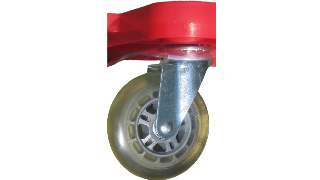 Close up of turbo scooter wheel